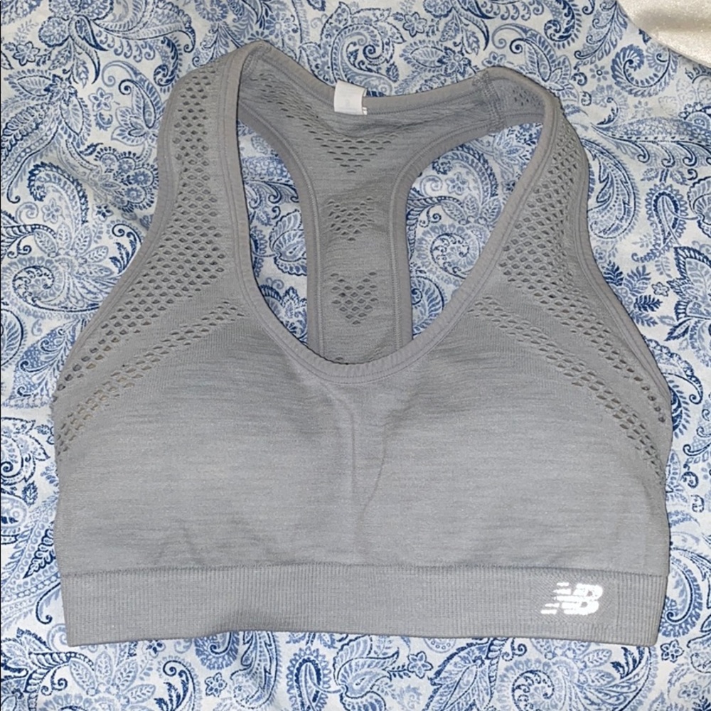 New Balance gray sport bra size small padded